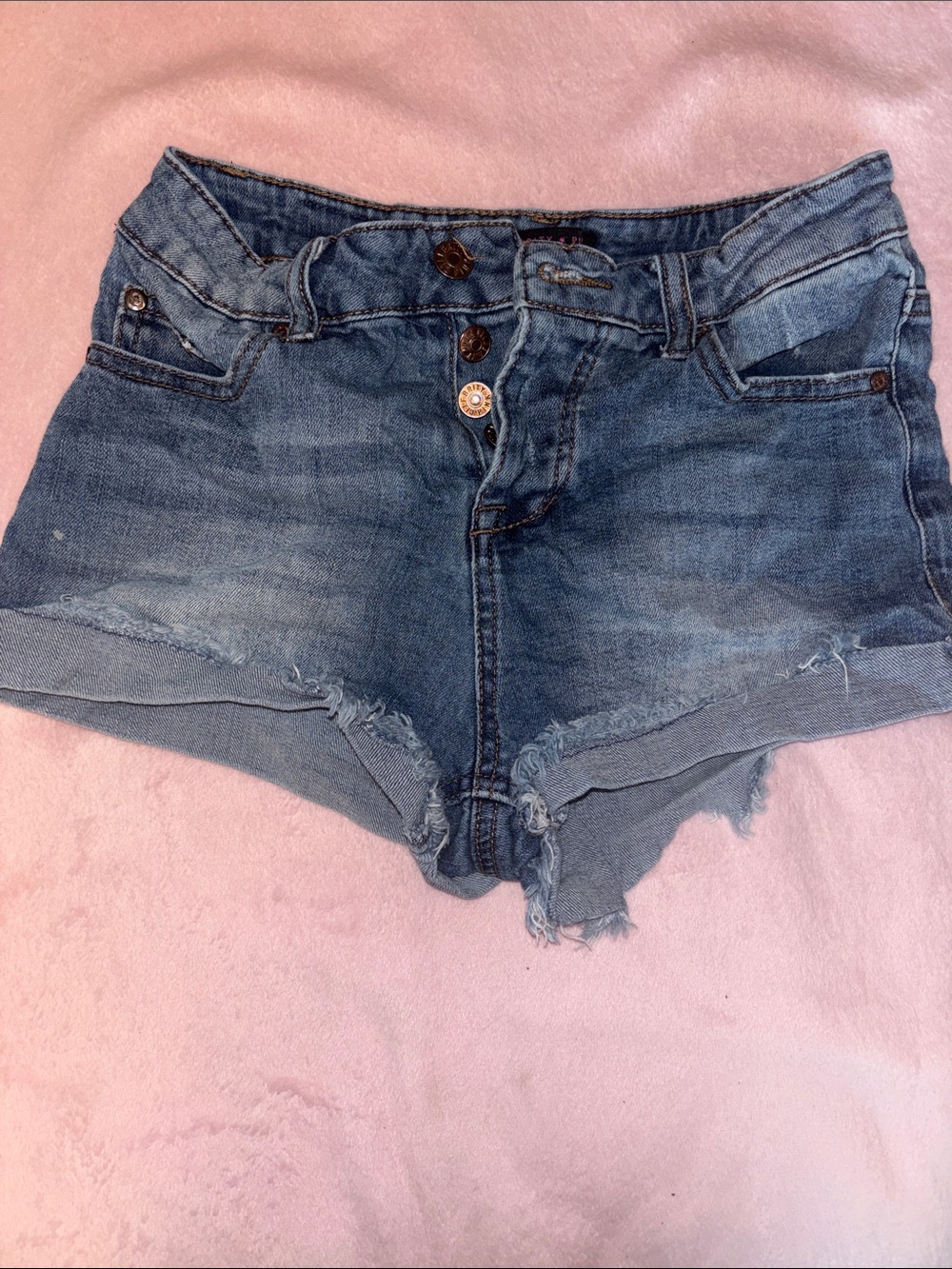 T.J.Maxx Distressed Blue Denim Cutoff Shorts